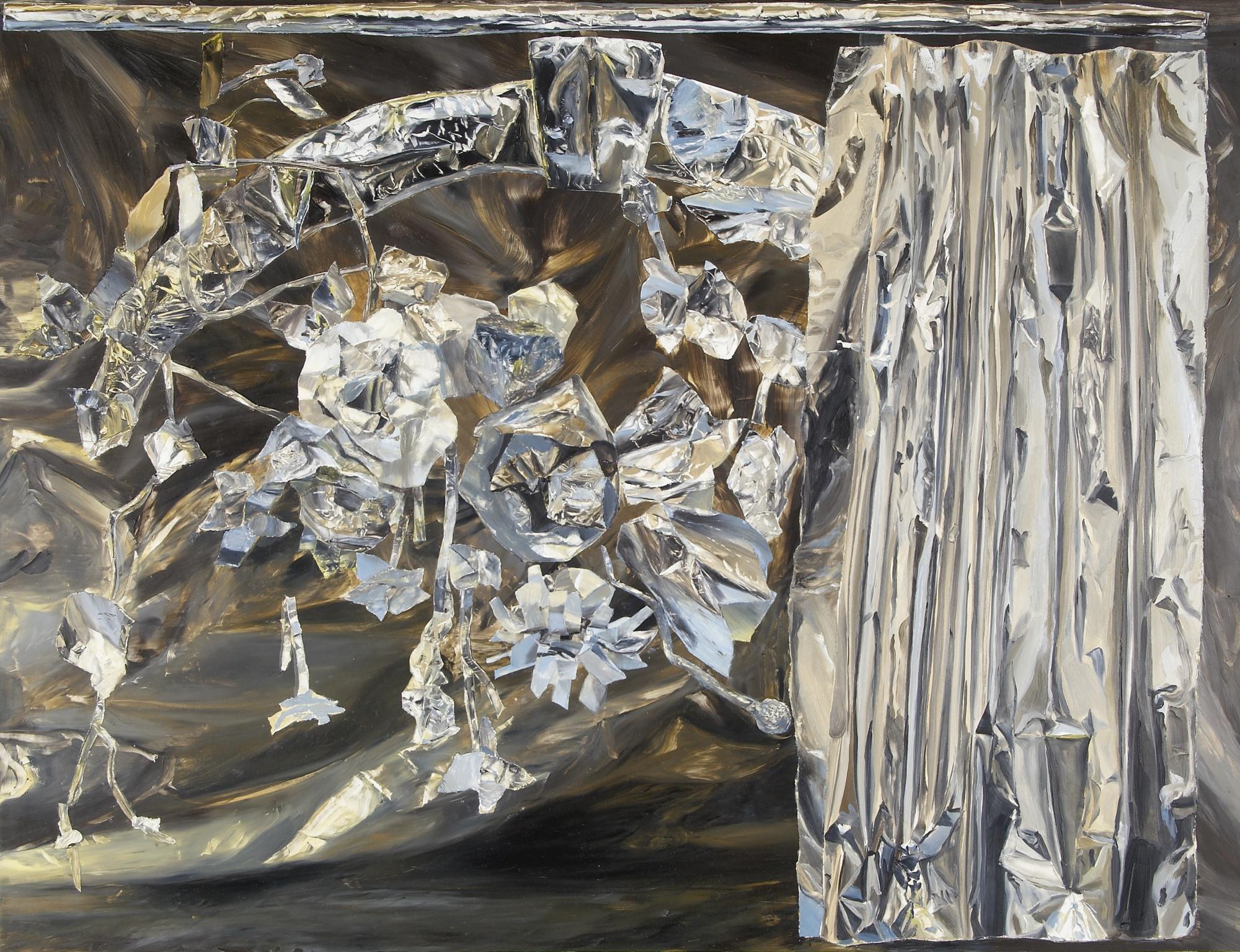 William Daniels - Still Life With Flowers And Curtains