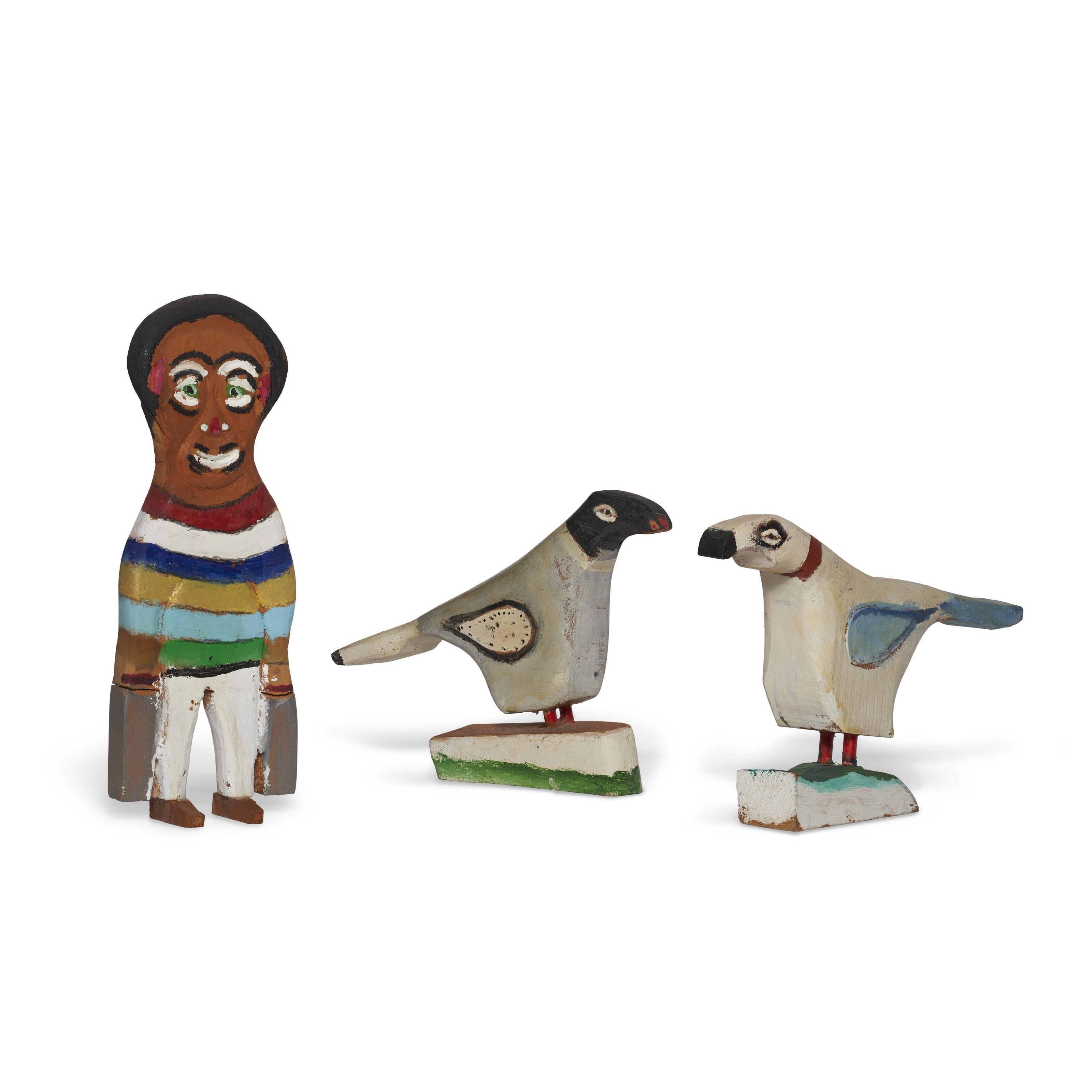 William Dawson - Standing Man and Two Birds, circa 1983