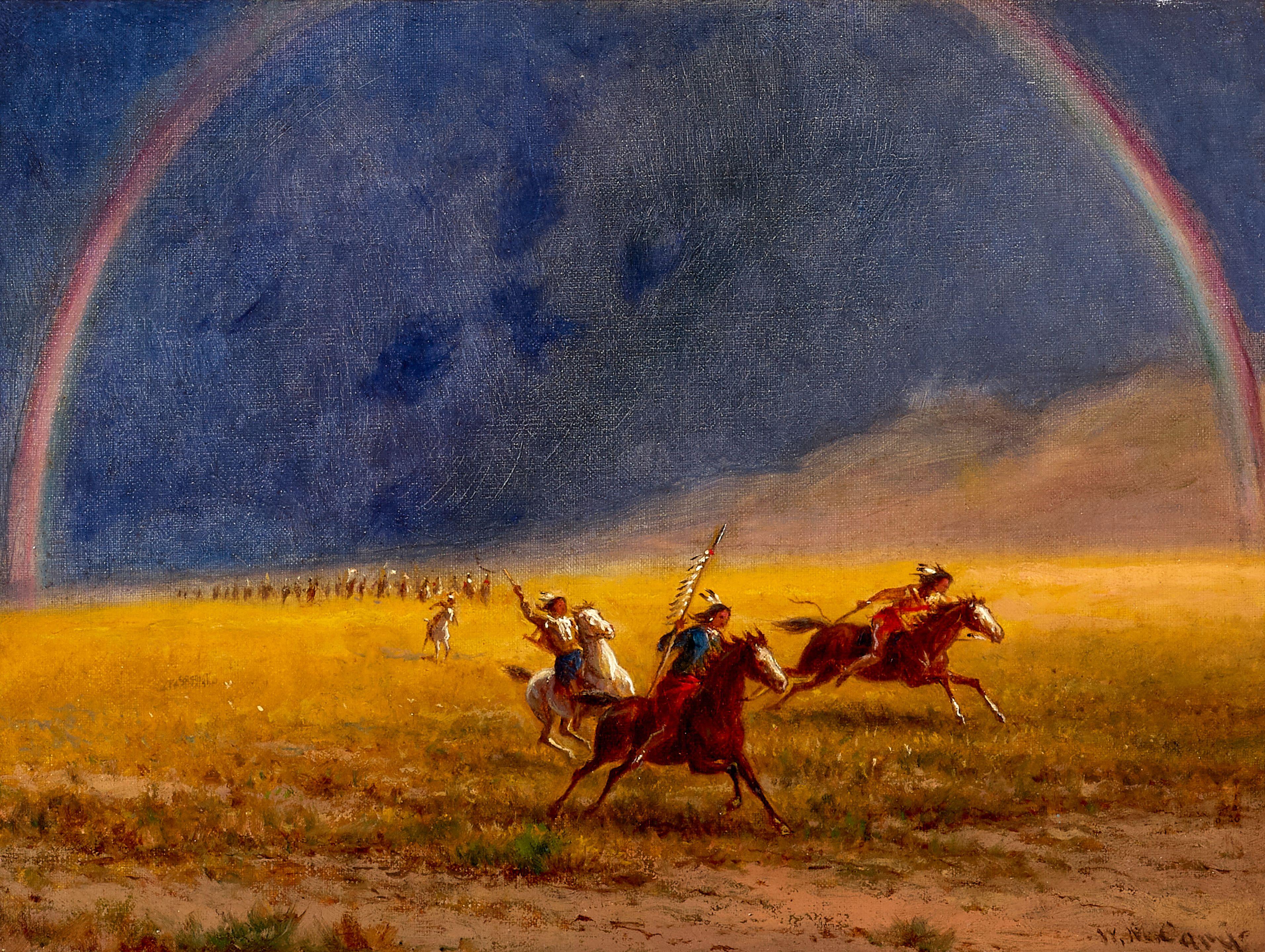 William De La Montagne Cary - Rainbow in the West 9 x 12 1/4 in. framed 12 x 15 in.