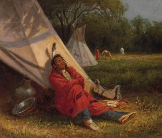 William De La Montagne Cary - Resting Indian