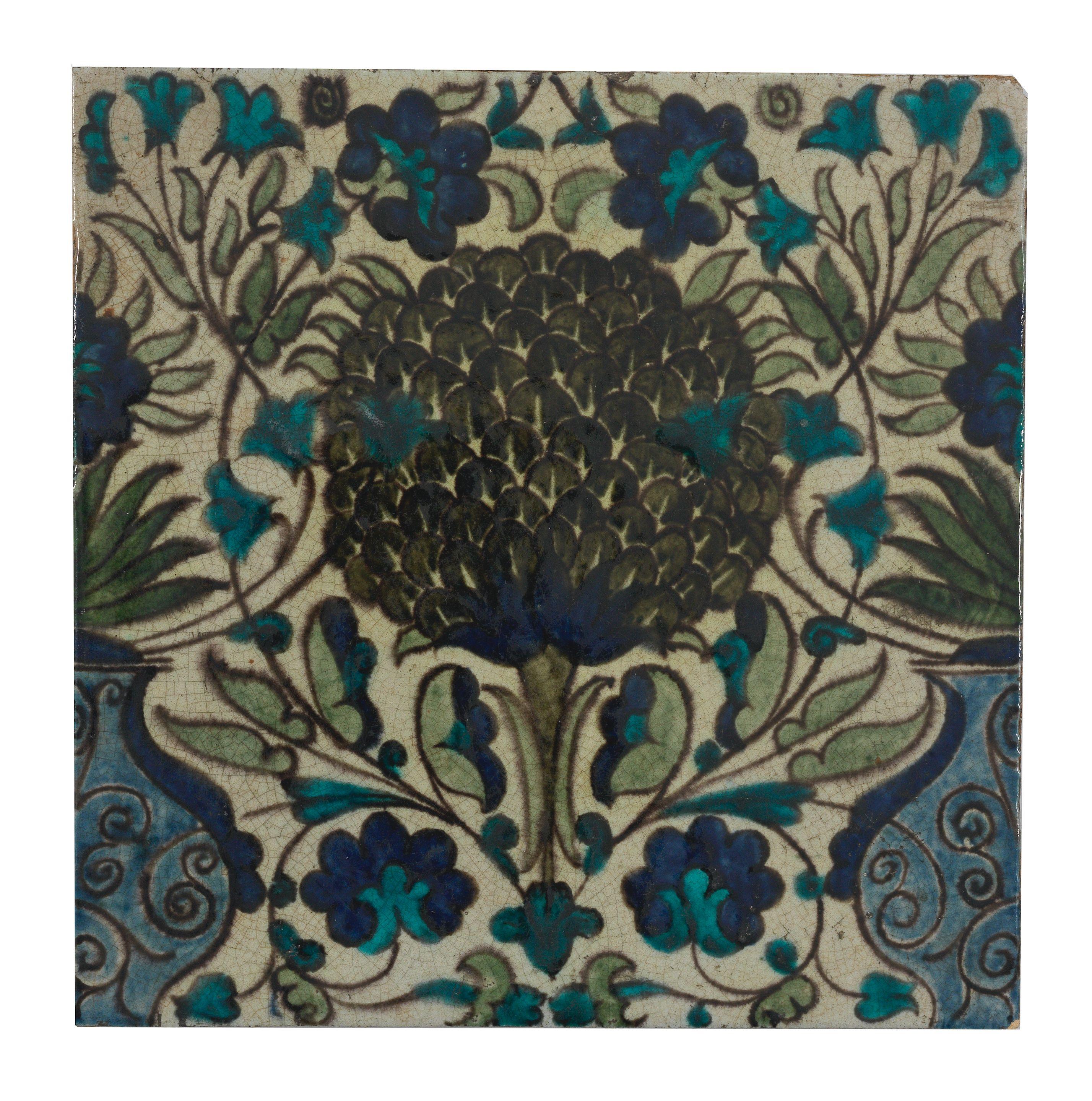 William De Morgan - An early Fulham Period tile, 1888-1897