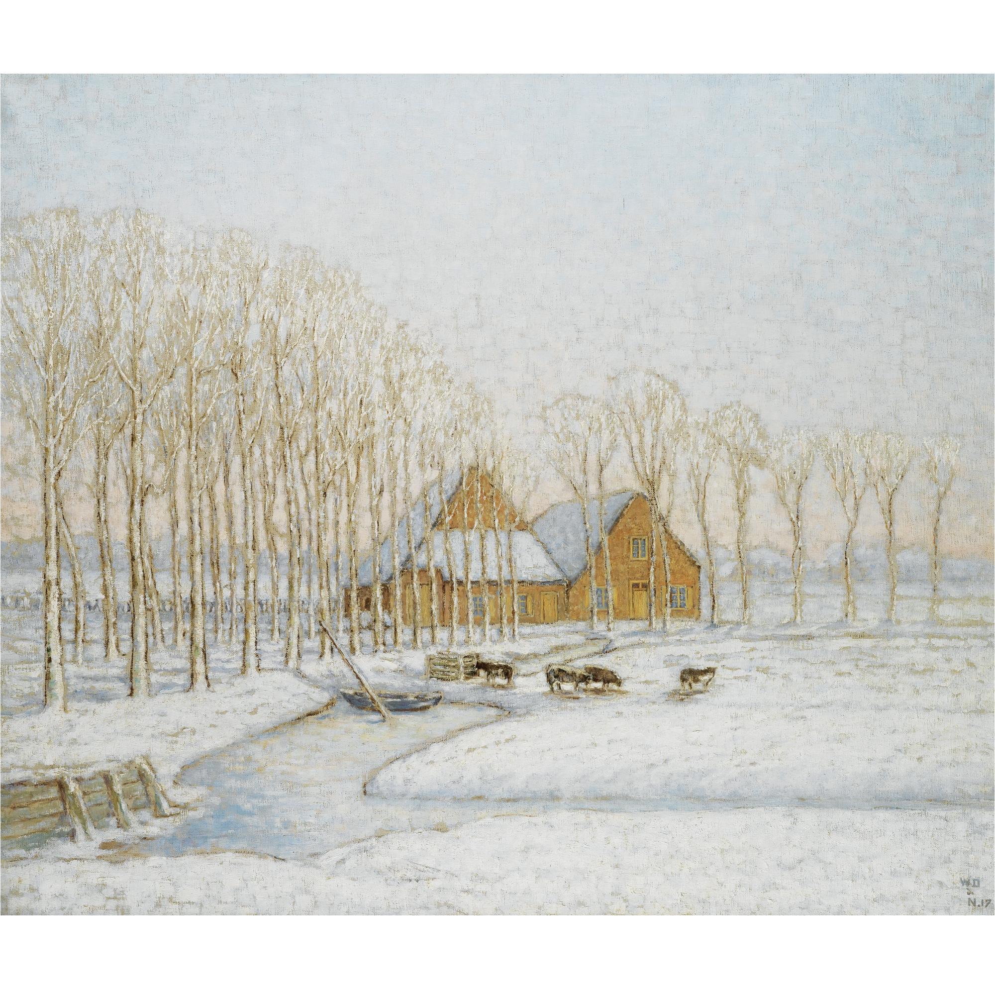 William Degouve de Nuncques - Belgian Paysage D\'Hiver