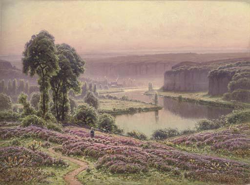 William Didier-Pouget - Brume du matin, Bruyères en fleurs