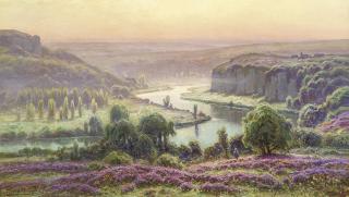 William Didier-Pouget - Bruyères en fleurs, le matin