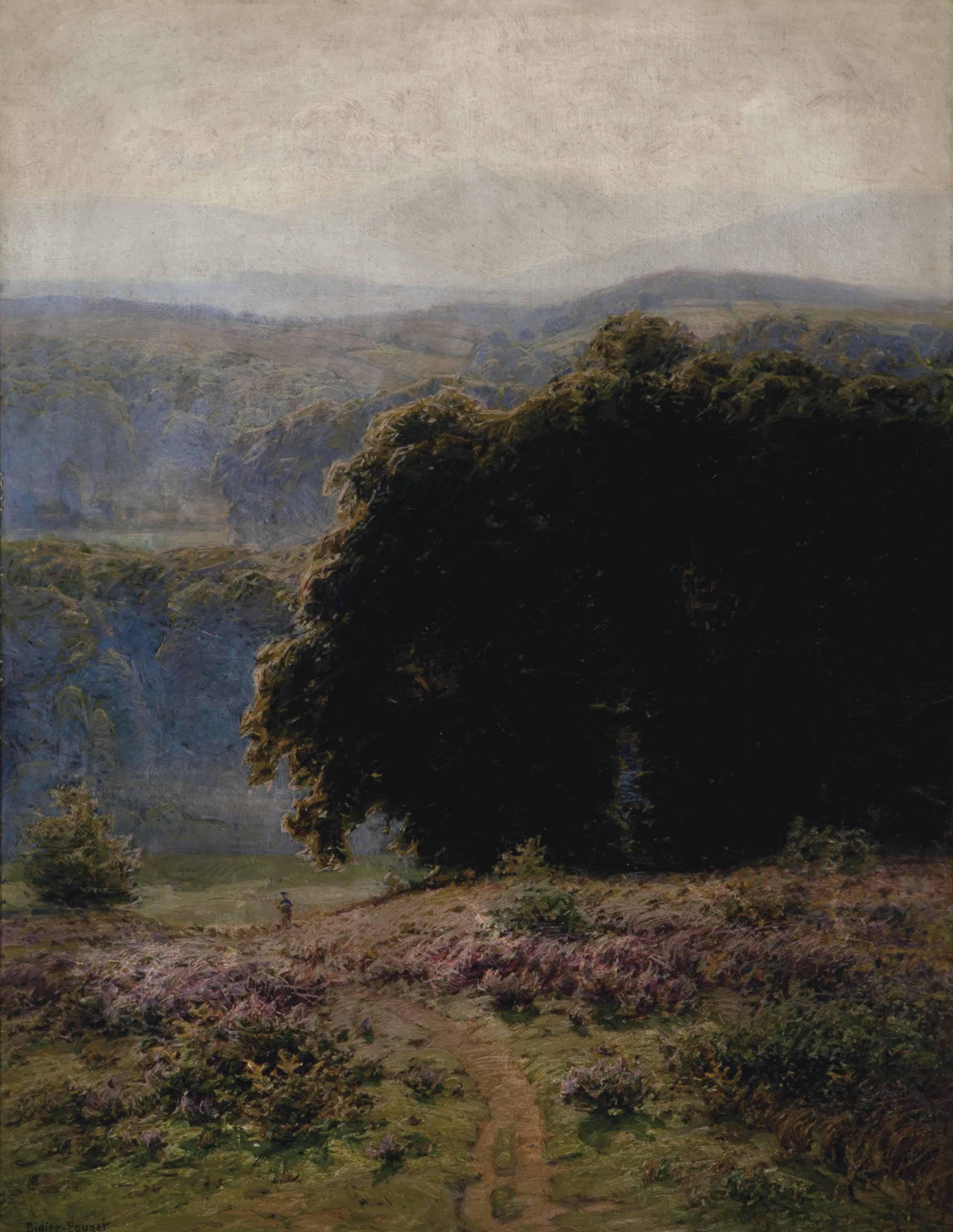 William Didier-Pouget - Traveller On A Path Amongst A Vast Landscape