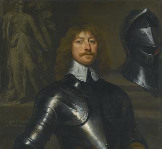 William Dobson - Portrait Of James Graham, 1St Marquess Of Montrose (1612-1650), Half Length, Wearing Armour, With A Statue Of Minerva Beyond