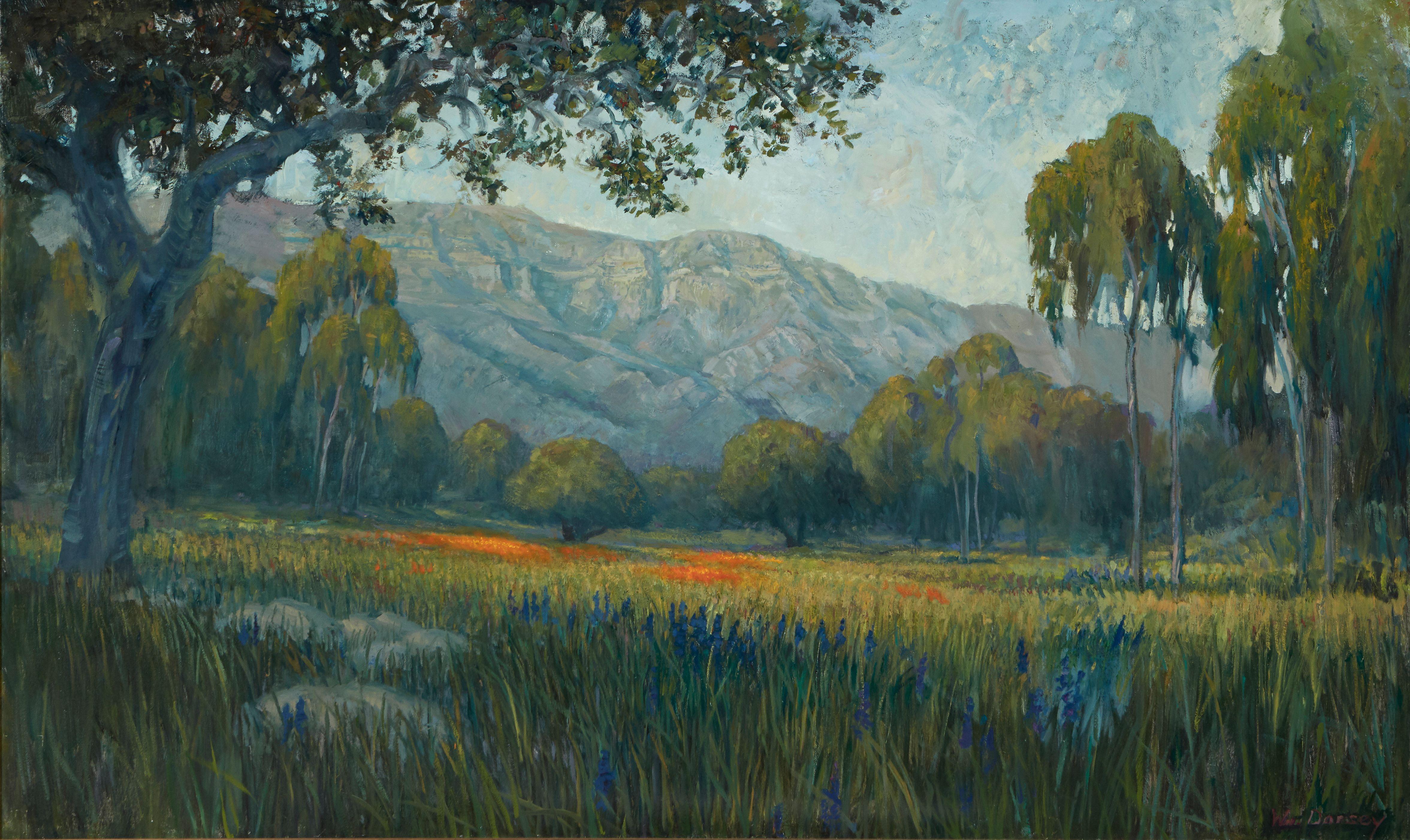 William Dorsey - California Landscape with Wildflowers