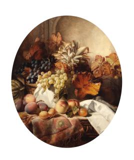 William Duffield - Still life of fruit in a basket