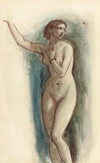 William Edward Frost, R.A. - Study of a female nude