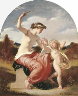 William Edward Frost, R.A. - Venus disarming Cupid