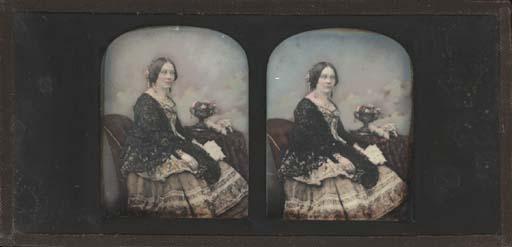 William Edward Kilburn - Seated woman with lace shawl