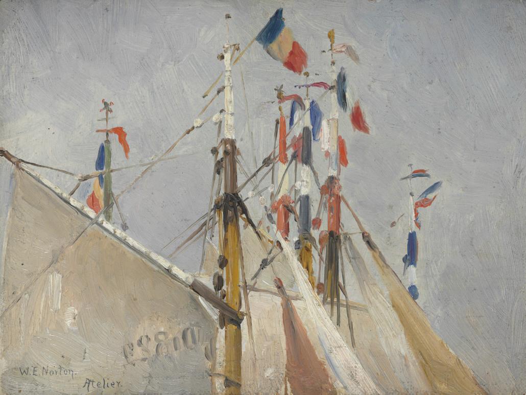 William Edward Norton - Masts And Flags, Dieppe, 1881