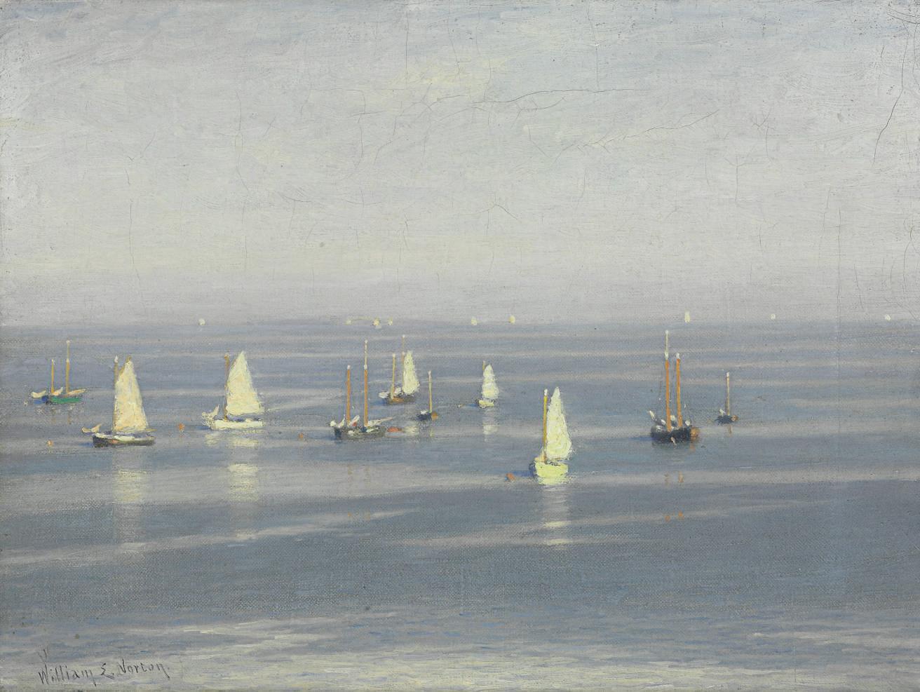 William Edward Norton - Sailboats at Sea