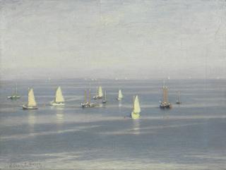 William Edward Norton - Sailboats at Sea