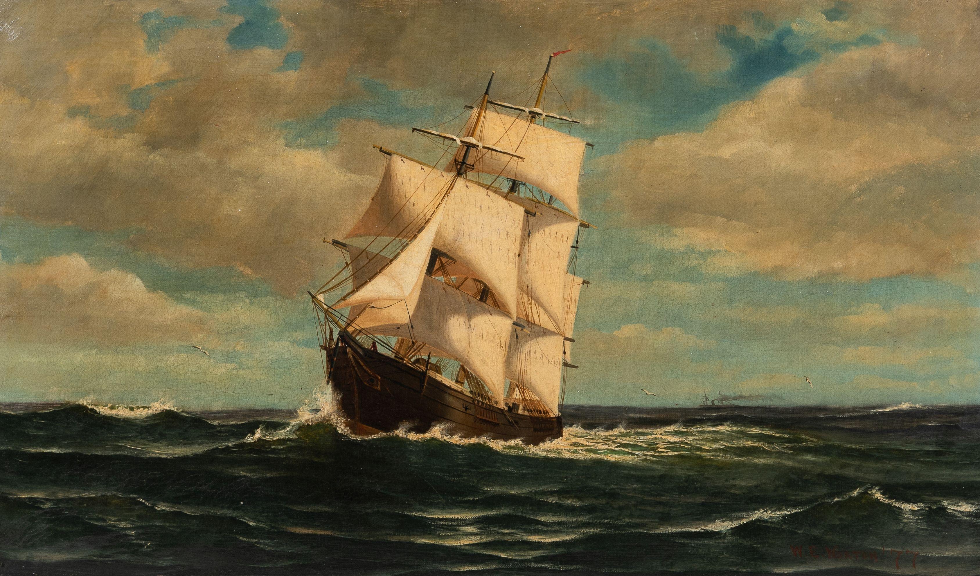 William Edward Norton - Square-rigged Vessel Under Sail