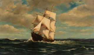 William Edward Norton - Square-rigged Vessel Under Sail