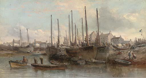 William Edward Webb - Fishing Boats In The Harbour At Peel