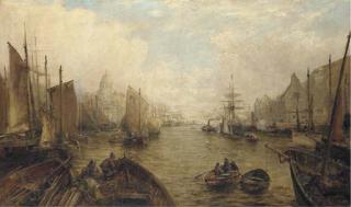 William Edward Webb - Shipping On The Thames