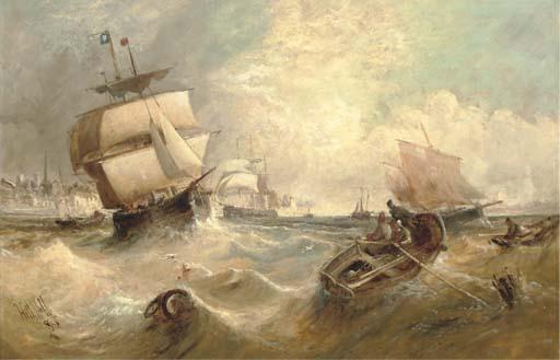 William Edward Webb - Shipping Vessels Off The Coast