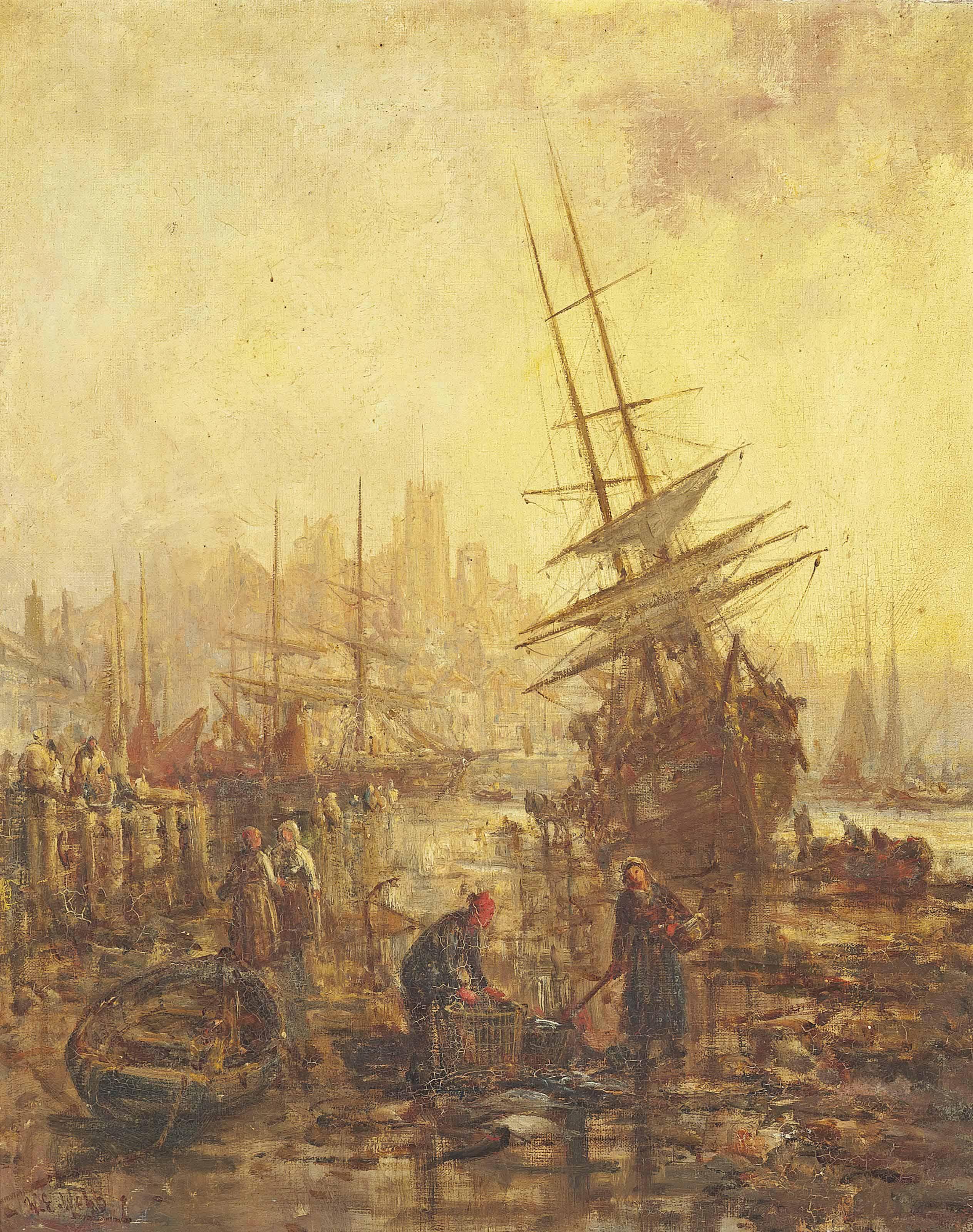William Edward Webb - The River At Whitby (Illustrated); And The Harbour At Penzance