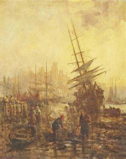 William Edward Webb - The River At Whitby (Illustrated); And The Harbour At Penzance