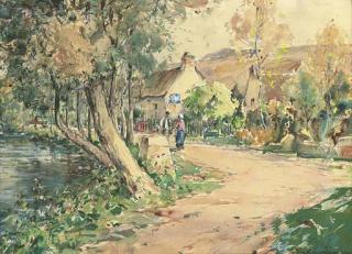 William Edwards Croxford - The ebbing tide; and Waves crashing on the coast