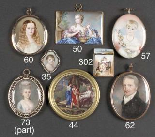 William Egley - A young girl, in a white shift, her fair hair long and wavy