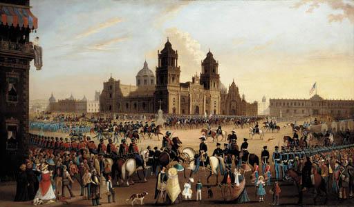 William Ellis - Winfield Scott marching into Mexico City