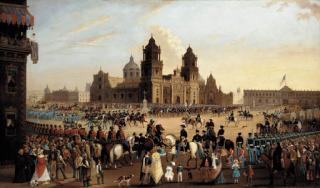 William Ellis - Winfield Scott marching into Mexico City