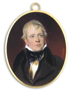 William Essex - Sir Walter Scott (1771-1832), In Brown Coat And Waistcoat, White Shirt And Black Cravat, Forward Combed Grey Hair