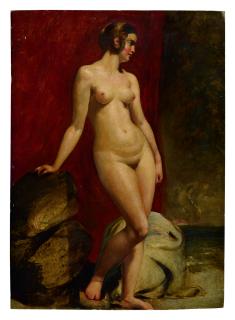 William Etty, R.A. - A Study Of A Standing Female Nude