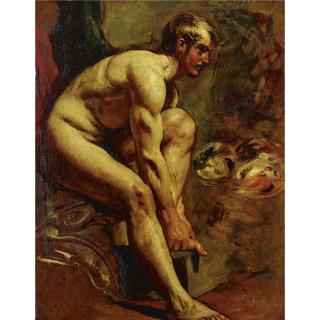 William Etty, R.A. - Male Nude