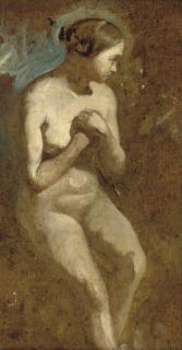 William Etty, R.A. - Seated nude