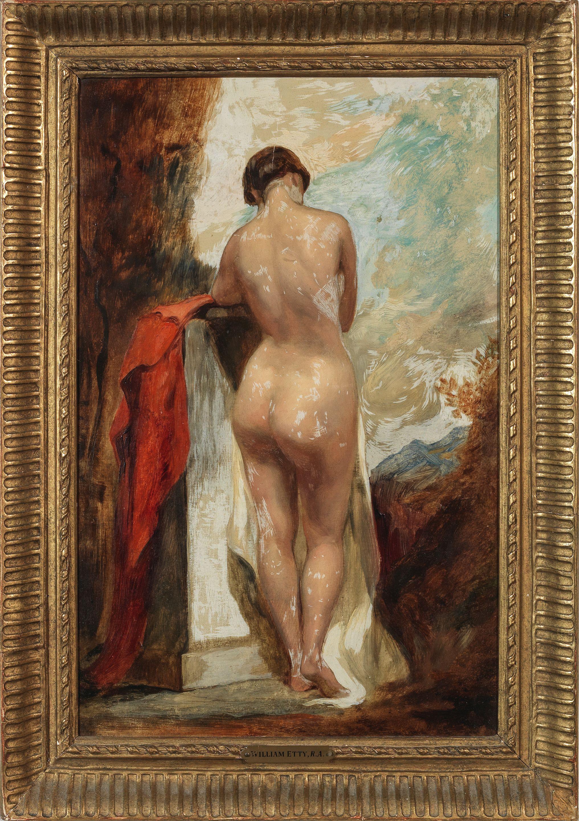 William Etty, RA - Female nude, study
