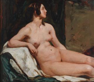 William Etty, RA - Reclining nude