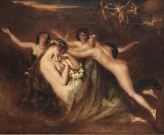 William Etty, RA - Sabrina, From Milton\'S \'Comus\'