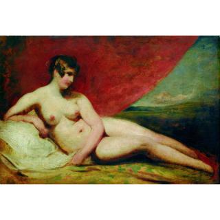 William Etty - Nu À La Tenture Rouge