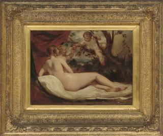 William Etty - Reclining nude with putti