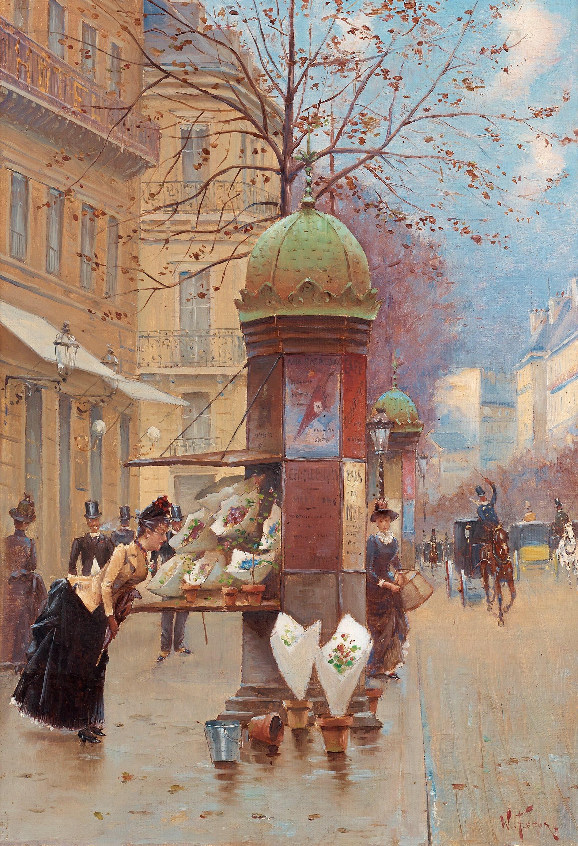 William Féron - Marché au fleur