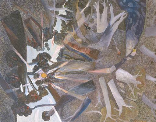 William Francis Robinson - Bush Landscape with Sunbeams