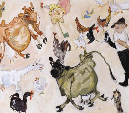 William Francis Robinson - Farm Yard Scene