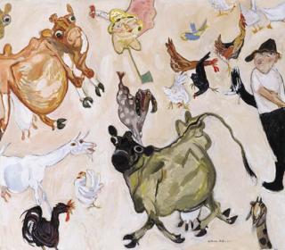 William Francis Robinson - Farm Yard Scene