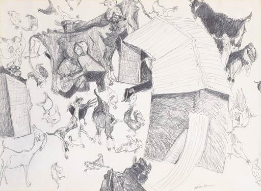 William Francis Robinson - Farmyard Scene