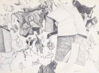 William Francis Robinson - Farmyard Scene