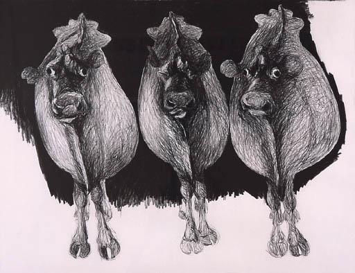 William Francis Robinson - Three Cows