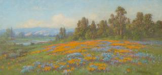 William Franklin Jackson - California Landscape with Poppies and Lupine