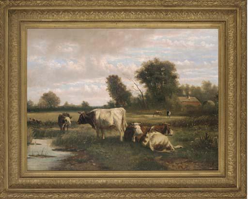 William Frederick Hulk - Cattle Resting In A Landscape