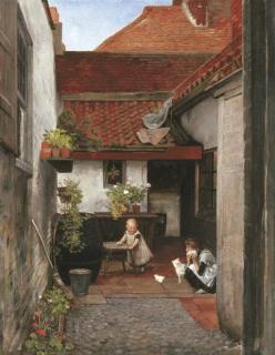 William Frederick Yeames, R.A. - A Cottage Garden