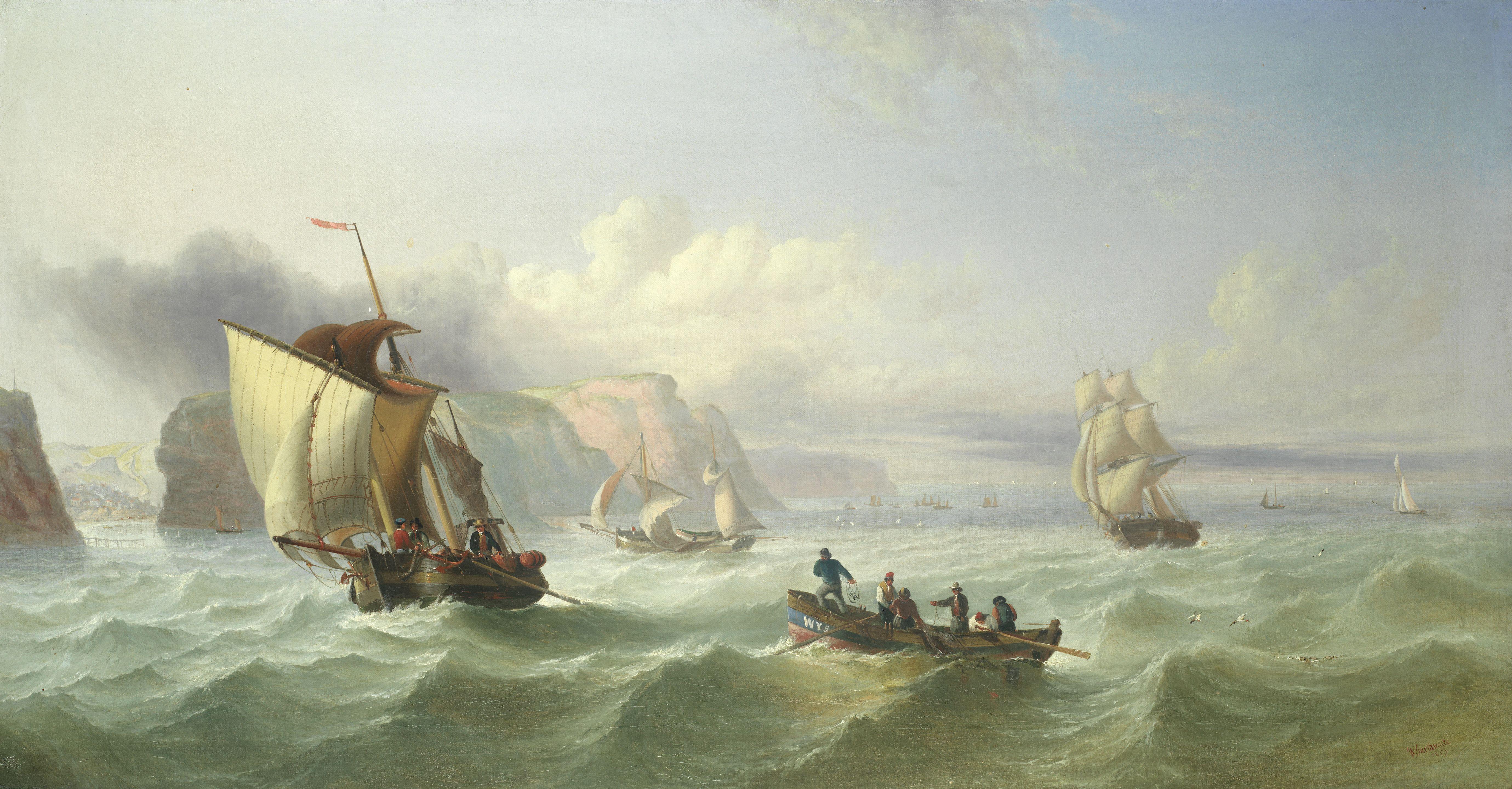 William Garthwaite - Shipping off the Yorkshire coast