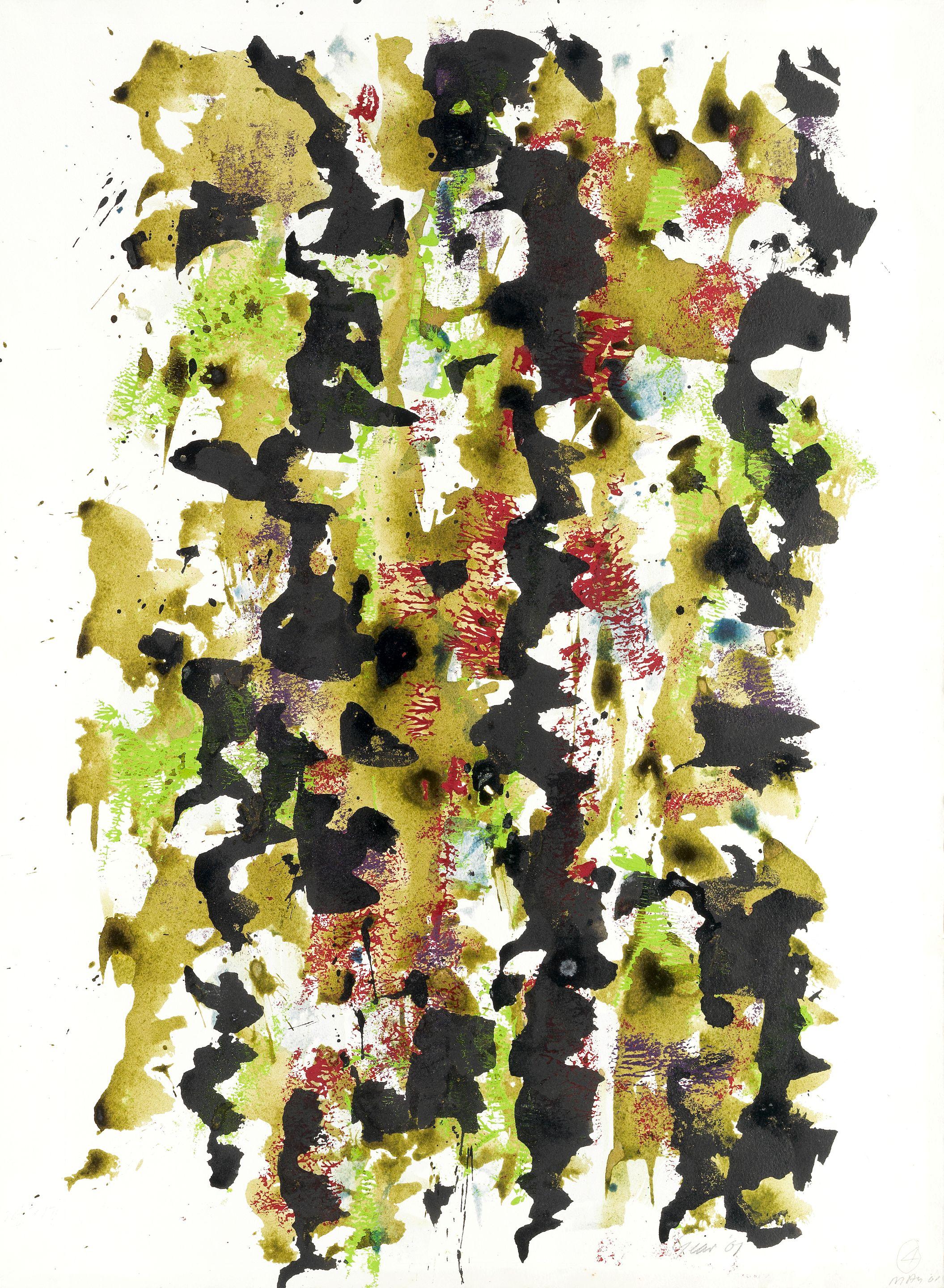 William Gear R.A. - Green Vertical